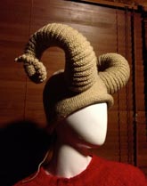 knitted horn hat
